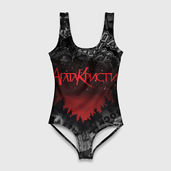 Женский купальник-боди Агата Кристи рок группа