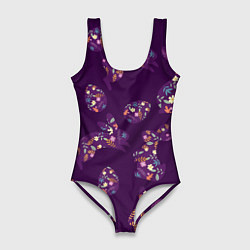 Женский купальник-боди Кролики и яйца