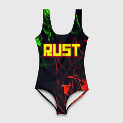 Женский купальник-боди RUST огненная текстура