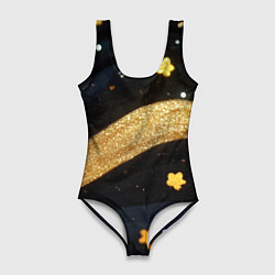 Женский купальник-боди Золотые волны текстура