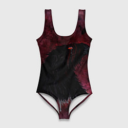 Купальник-боди 3D женский Орёл с шрамом на фоне кровавого неба, цвет: 3D-принт