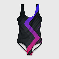 Женский купальник-боди Color black line