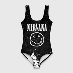 Купальник-боди 3D женский Nirvana new year rock, цвет: 3D-принт