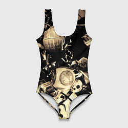 Купальник-боди 3D женский Дарт Вейдер Йода Чубакка и другие из Star Wars, цвет: 3D-принт