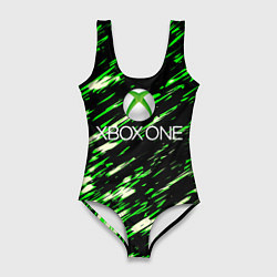 Купальник-боди 3D женский Xbox краски штрихи, цвет: 3D-принт