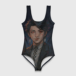 Купальник-боди 3D женский Танжиро Камадо реализм, цвет: 3D-принт