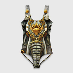 Купальник-боди 3D женский Объемный слон, цвет: 3D-принт