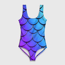 Женский купальник-боди Градиент на чешуе