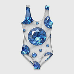 Женский купальник-боди Россыпь сапфиров
