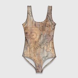 Женский купальник-боди Стимпанк элементы