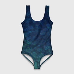 Женский купальник-боди Абстракция - marine camouflage