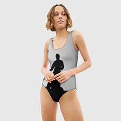 Купальник-боди 3D женский Самурай в поле, цвет: 3D-принт — фото 2