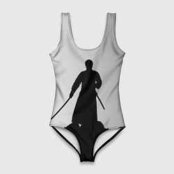 Купальник-боди 3D женский Самурай в поле, цвет: 3D-принт