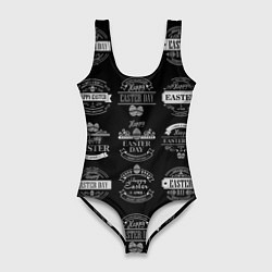 Купальник-боди 3D женский Easter holidays, цвет: 3D-принт