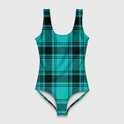 Женский купальник-боди Checkered blue