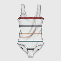 Женский купальник-боди Stripes and circle