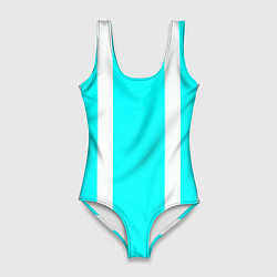 Женский купальник-боди Color blue white stripes