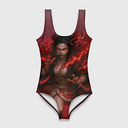 Купальник-боди 3D женский Незуко Камадо реализм, цвет: 3D-принт