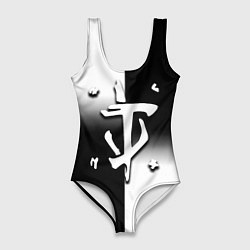 Женский купальник-боди Doom black geometry