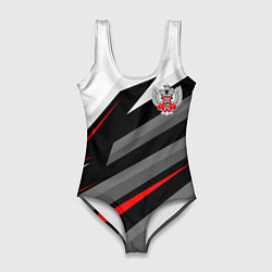 Купальник-боди 3D женский Федерация бокса - спортивный, цвет: 3D-принт