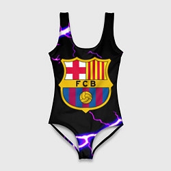 Купальник-боди 3D женский Barcelona neon storm, цвет: 3D-принт