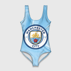 Купальник-боди 3D женский Фк Манчестер Сити, цвет: 3D-принт