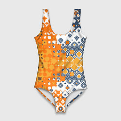 Женский купальник-боди Геометрические разводы