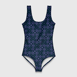 Женский купальник-боди Геометрический монохромный паттерн