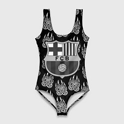 Купальник-боди 3D женский Barcelona лапы лес, цвет: 3D-принт