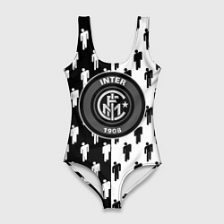 Купальник-боди 3D женский Inter паттерн люди спорт, цвет: 3D-принт