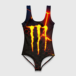 Женский купальник-боди Monster energy броня краски