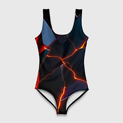 Купальник-боди 3D женский Plate fracturing, цвет: 3D-принт