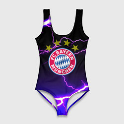 Купальник-боди 3D женский Bayern Mnchen молнии шторм, цвет: 3D-принт