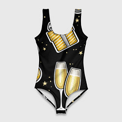 Женский купальник-боди Новогодний вайб