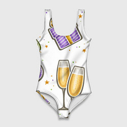 Женский купальник-боди Новогодний вайб