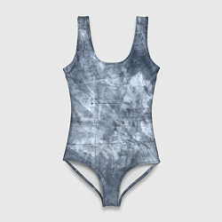 Женский купальник-боди Абстракция - gray-blue