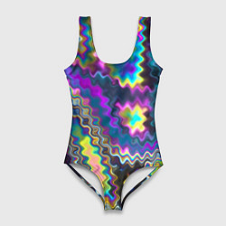 Женский купальник-боди Абстракция переливы