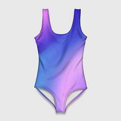 Купальник-боди 3D женский Color multicolored gradient, цвет: 3D-принт