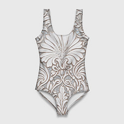 Женский купальник-боди Вензельные цветы