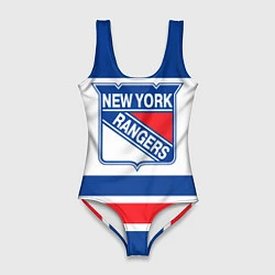 Купальник-боди 3D женский New York Rangers, цвет: 3D-принт