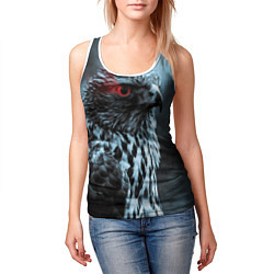 Майка-безрукавка женская Ночной орёл, цвет: 3D-белый — фото 2