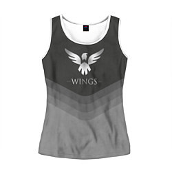 Майка-безрукавка женская Wings Uniform, цвет: 3D-белый