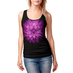 Майка-безрукавка женская Violet Flower, цвет: 3D-черный — фото 2