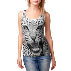 Майка-безрукавка женская Белый леопард, цвет: 3D-белый — фото 2