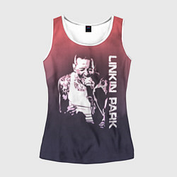 Майка-безрукавка женская Linkin Park Честер, цвет: 3D-белый