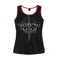 Майка-безрукавка женская Shadow of War, цвет: 3D-красный