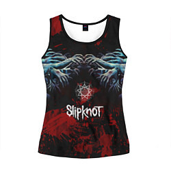 Майка-безрукавка женская Slipknot руки зомби, цвет: 3D-черный