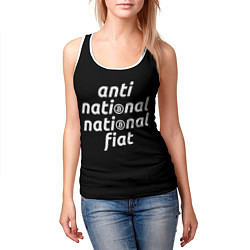 Майка-безрукавка женская Anti National National Fiat, цвет: 3D-белый — фото 2