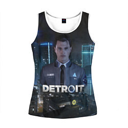 Майка-безрукавка женская Detroit: Connor, цвет: 3D-белый