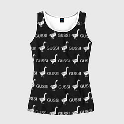 Майка-безрукавка женская GUSSI: Black Pattern, цвет: 3D-белый